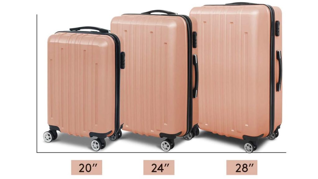 3 Pcs Luggage Suitcase Sets Spinner Wheel Hardshell Lightweight