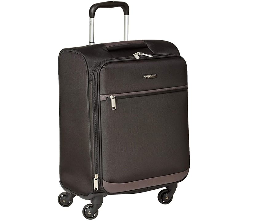 AmazonBasics Softside Carry-On Spinner Luggage Suitcase - 21 Inch, Black