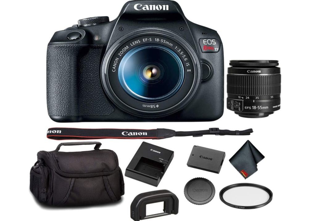 Canon EOS Rebel T7 DSLR Camera with 18-55mm Lens Bundle