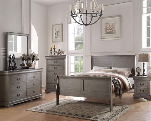 ACME Furniture Louis Philippe 23870F Full Bed, Antique Gray