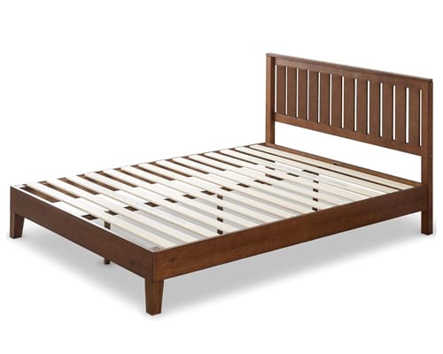 Zinus 12 Inch Deluxe Solid Wood Platform Bed with Headboard