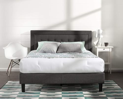 Zinus Dachelle Upholstered Button Tufted Premium Platform Bed