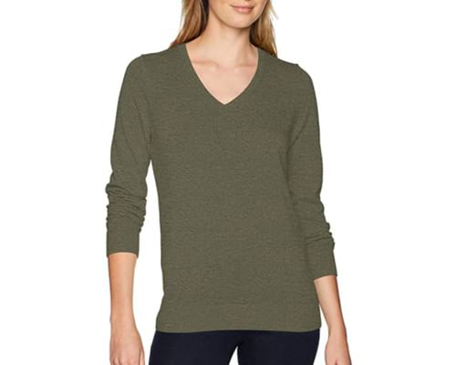 Amazon Essentials Womens Classic Fit Lightweight Long-Sleeve V-Neck Sweater