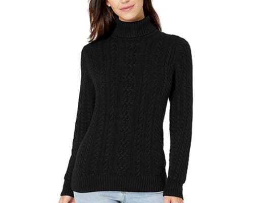 Amazon Essentials Womens Fisherman Cable Turtleneck Sweater