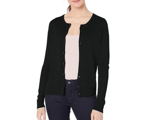 Amazon Essentials Womens Lightweight Crewneck Cardigan Sweater