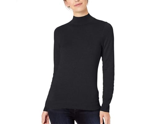 Amazon Essentials Womens Lightweight Long-Sleeve Mockneck Sweater