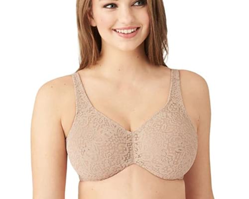 Wacoal Womens Halo Lace Full Coverage Underwire Bra