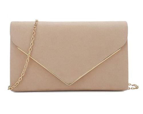 Charming Tailor Faux Suede Clutch Bag