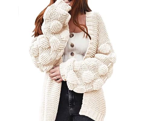 Ferbia Women Oversized Cardigan Knitted Cute Chunky Sweaters