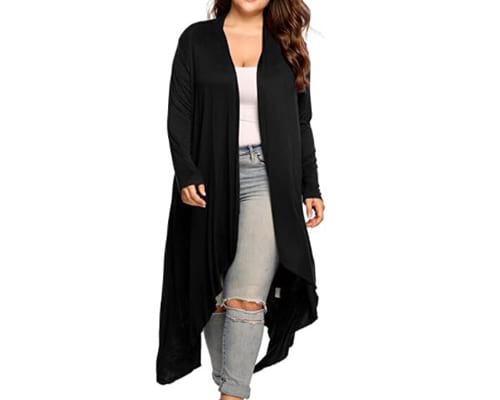 IN'VOLAND Womens Plus Size Cardigan Long Sleeve