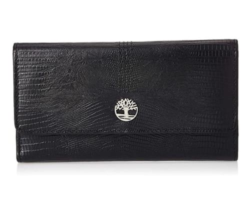 Timberland Womens Leather RFID Flap Wallet Clutch Organizer