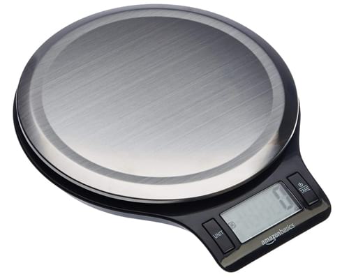 AmazonBasics Stainless Steel Digital Kitchen Scale with LCD Display