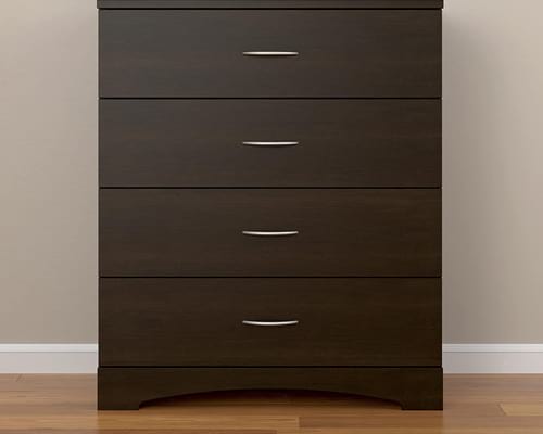 Ameriwood Home Crescent Point 4 Drawer Dresser, Espresso