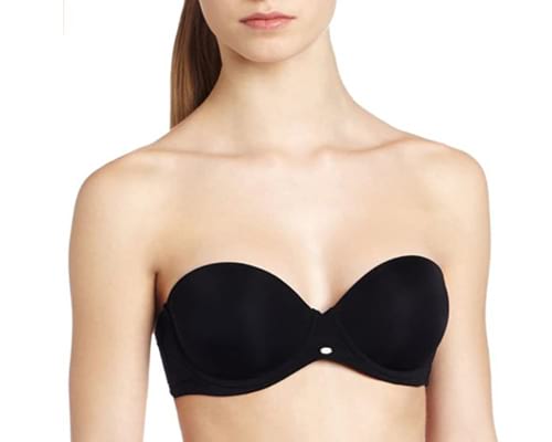 Calvin Klein Womens Naked Glamour Strapless Push Up Bra