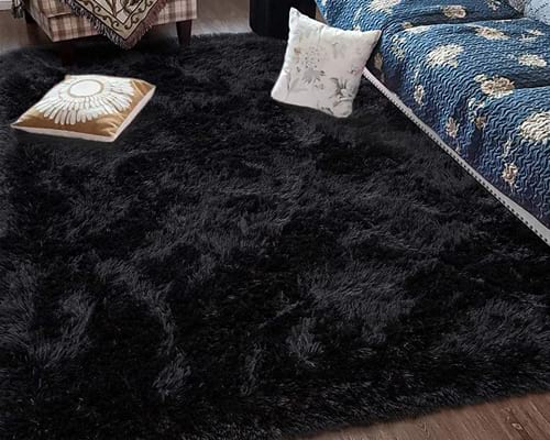 Fluffy Soft Kids Room Rug Baby Nursery Decor, Anti-Skid Large Fuzzy Shag Fur Area Rugs