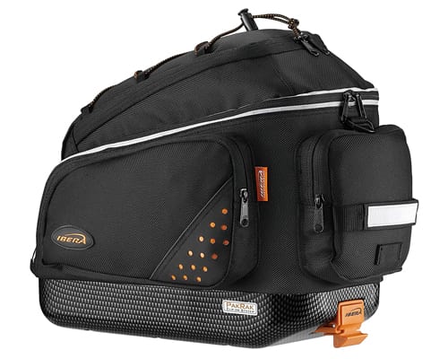 Ibera Bike Trunk Bag - PakRak Clip-On Quick-Release Bicycle Commuter Bag