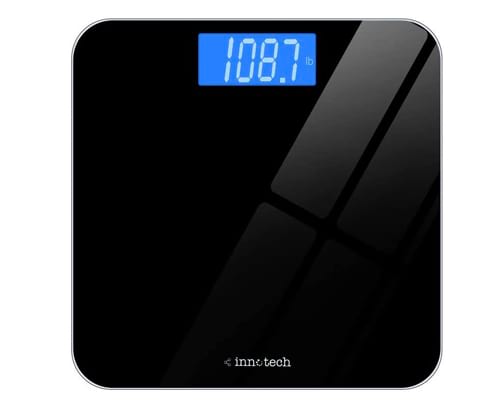 Innotech Digital Bathroom Scale with Easy-to-Read Backlit LCD