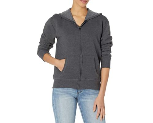 Hanes Womens Full-Zip Hooded Jacket