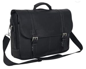 Kenneth Cole REACTION Unisex Adults Show Business Messenger Briefcase Colombian Leather 16 Laptop