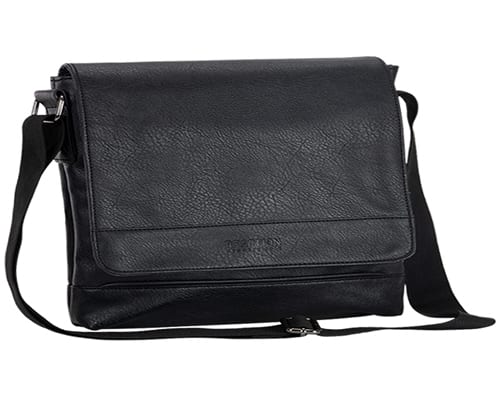 Kenneth Cole Reaction Grand Central Tablet Messenger Pebbled Vegan Leather