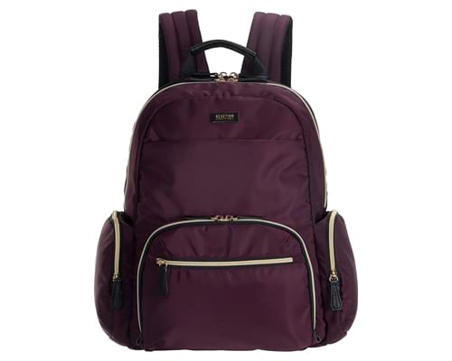 Kenneth Cole Reaction Womens Sophie Backpack Silky Nylon 15 Laptop